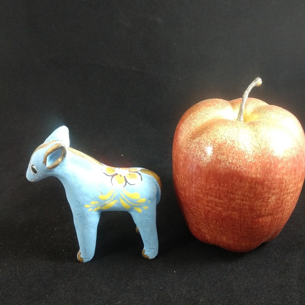 🦚Small Blue Donkey figurine from Acopolco, Mexico